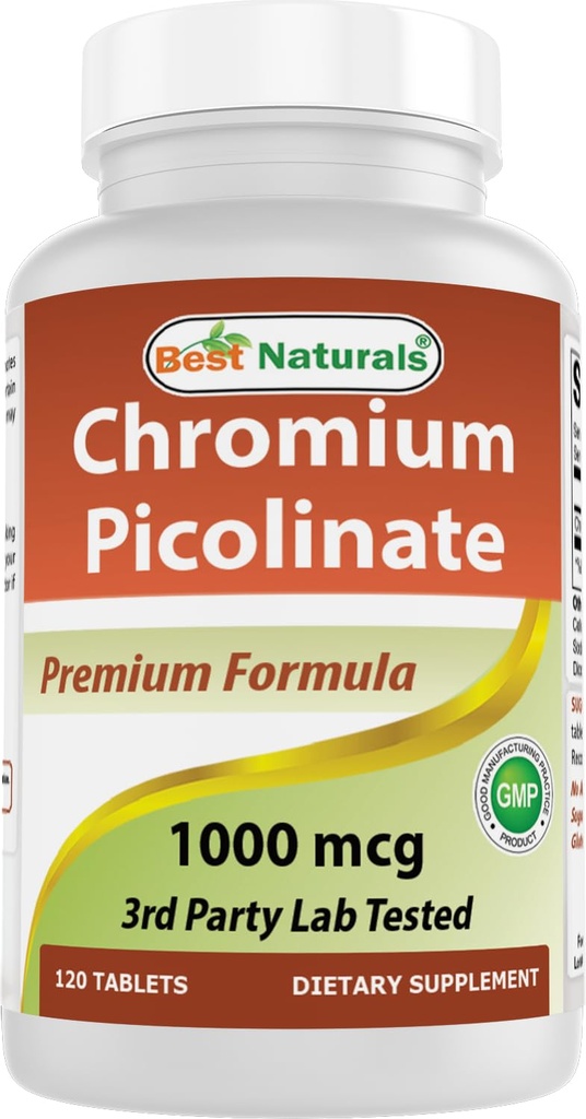 Best Naturals Chromium Picolinate 1000 mcg 120 Tablets