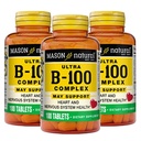 MASON NATURAL Ultra B,100 Complexe, 300, jour d'approvisionnement, pour le soutien immunitaire normal et le métabolisme énergétique, 3 Pack