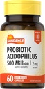Sundance Probiotic Acidophilus | 500 Million Active Cultures | 60 Quick Release Capsules | Non-GMO, Gluten Free Supplement