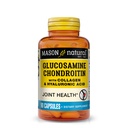 MASON NATURAL Glucosamine Chondroïtine avec collagène et acide hyaluronique, capsules d'approvisionnement de 45 jours pour l'articulation normale, mobilité, flexibilité et soutien du vieillissement, 90 capsules