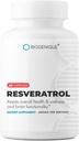 Resvératrol 600mg Potent Antioxydants et Trans-Resvératrol de l'extrait de racine de polygone, favorise l'anti-âge et le soutien cardiovasculaire, 60 Capsules - Fabriqué aux États-Unis - Vegan, Non-OGM, Sans gluten