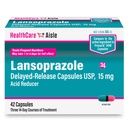 SantéCareAisle Lansoprazole 15 mg - 42 Capsules de libération différée - Réducteur d'acide, traite les brûlures d'estomac fréquentes