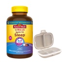 Nature Made Wellblends Back to Sleep, 120 Fast Dissolve Tablets, Lower Dose Melatonin 1 mg, L theanine 100 mg and GABA 100mg, Sleep Supplement, Bundle with a Pill Oragnizer (2 Items)