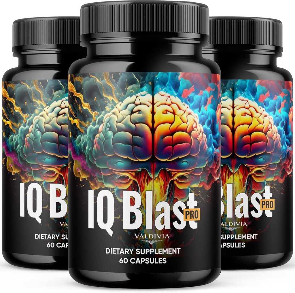 Official - IQblast Pro Supplement Capsules, Brain Pills for Memory and Focus, IQblastpro Blaster Premium Clarity Support Advanced Formula Reviews, All Natural Ingredients (3)