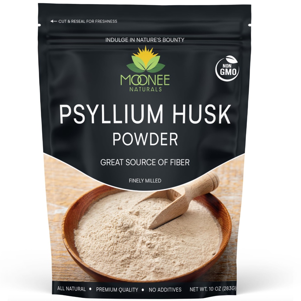 Poudre de musc de Psyllium (10 OZ), sans gluten, sans OGM, finement broyé, ami Keto (10 Ounce (70 portions))
