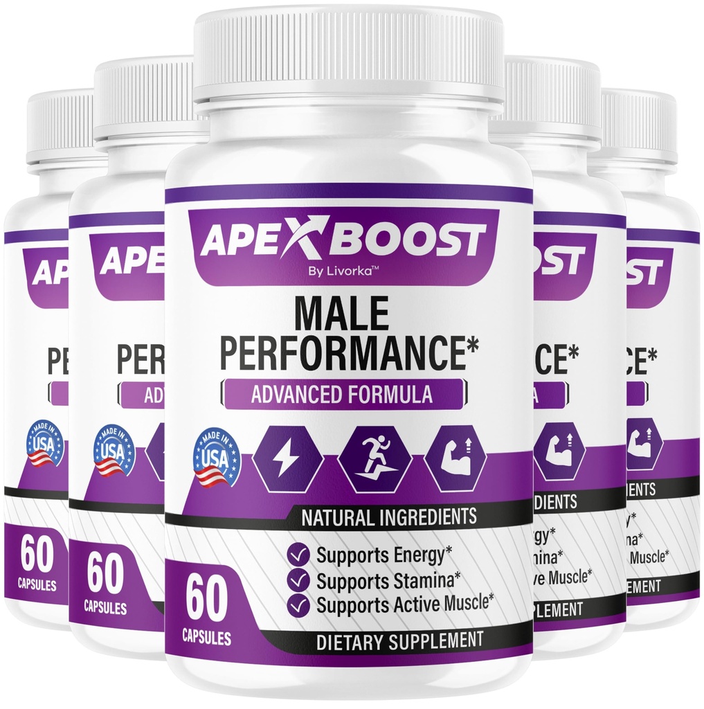 (5 Pack) ApexBoost Capsules - Official ApexBoost Advanced Pills for Men Support - Maximum Strength, Natural Premium Supplement Formula for Overall Health & Wellness Reviews, 300 Capsules for 5 Months