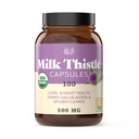 Produits naturels complets Capsules de chardon de lait biologique pur - 500 mg Silymarin poudre 100 pilules