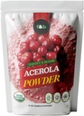 f&b superfoods Pure Organic Acerola Cerise en poudre séchée (8oz), poudre de vitamine C organique pour système immunitaire Booster, Smoothie, Jus de cerise, acerola Vitamine c Poudre en vrac, Brésil Origine.