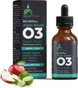 Bouteilles Vegan liquides Omega 3 - DHA & EPA de l'huile d'algue - 60 ml Bouteille goutte - 2000 mg par portion - Soutient le supplément de bien-être corporel global pour toute la famille