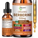 Berberine with Ceylon Cinnamon | High Absorption Berberine Drops 500mg Support Cardiovascular & Antioxidant | Liquid Berberine Supplement HCL for Women & Men | Vegan,Non-GMO,Fast-Acting Formula
