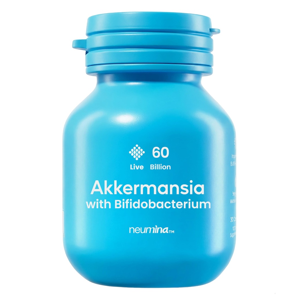 60Billion Akkermansia Muciniphila with Bifidobacterium, Supports GLP-1 Production Naturally, Delayed Release, Advanced Gut Health, Appetite & Craving Control, Made in USA, 30 Servings