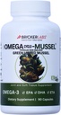 Bricker Labs Omega Cyclo - Supplément de santé mixte de moules, Mulette verte de prime Nouvelle-Zélande, Suppléments de santé mixte Omega de spectre complet, 90 capsules