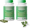 Moringa Capsules, Pur Moringa Capsules en poudre - 800mg de nutriments-Rich Moringa- favorise l'énergie, le bien-être des intestins (2)