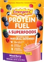 Poudre de protéines Emergen-C Fuel et superaliments (16 portions, saveur de baies mélangées) Mélange à base de plantes et de légumes avec superaliments biologiques, vitamine C et autres antioxydants