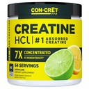 CON-CRET Creatine HCl Powder (en anglais seulement) Muscle, Cognitive, Cellular Energy Support (en anglais seulement) Pas de ballonnement ou de crampes (en anglais seulement) USA Made & NSF Certified Lemon Lime (64 portions)