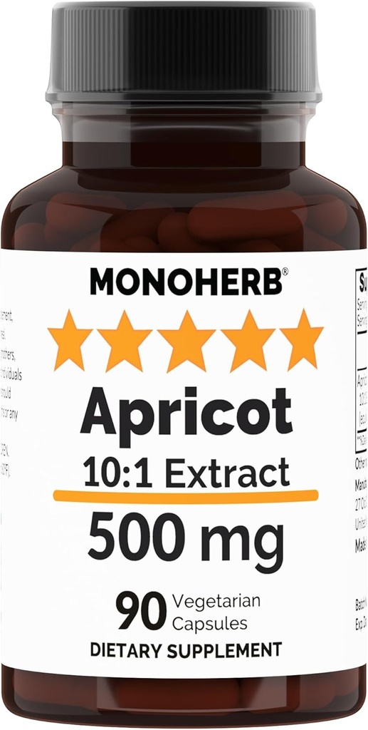 MONOHERB Apricot Extract 500 mg - 90 Vegetarian Capsules