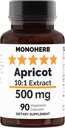 MONOHERB Apricot Extract 500 mg - 90 Vegetarian Capsules