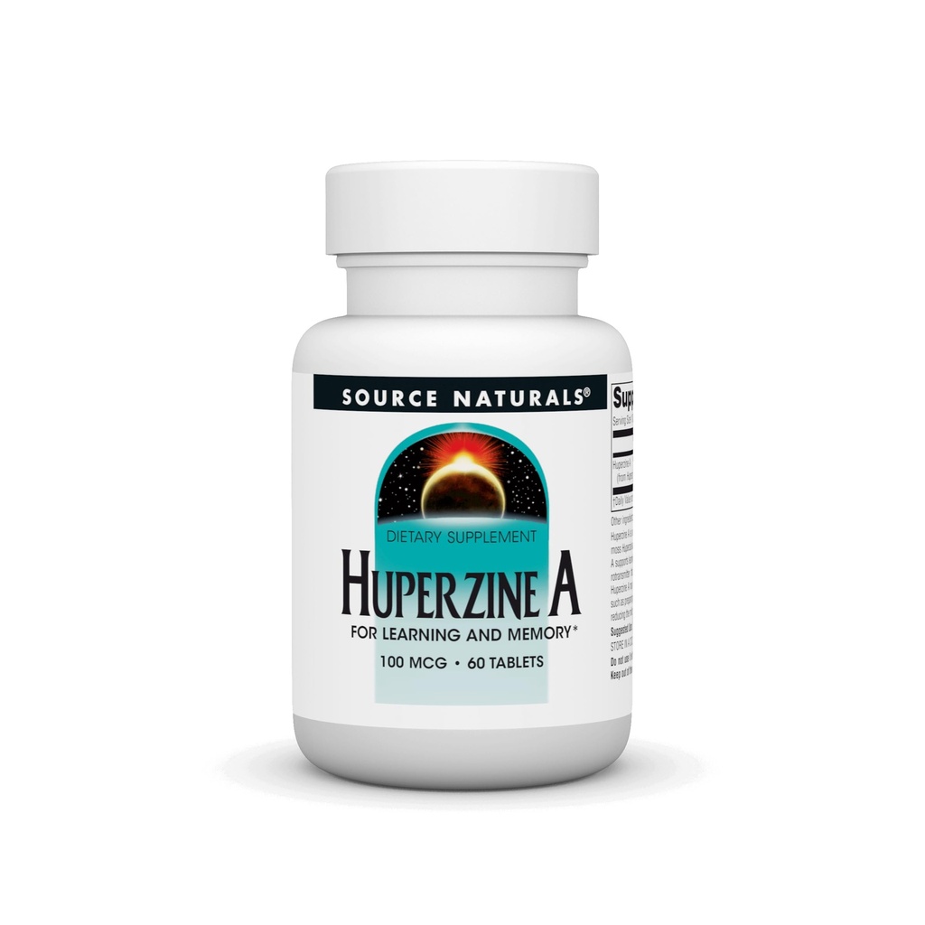 Source Naturals Huperzine A pour l'apprentissage et la mémoire* - 100 mcg, 60 comprimés