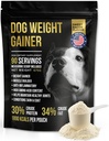 Dog Weight Gainer Environ 90 portions - Suppléments de gain de poids pour chiens - Canine and Dog Muscle Builder - Fabriqué aux États-Unis