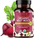 USDA Plant.O Comprimés de racine de betterave biologique Premium [1350mg de poudre de betteraves] avec poivre noir pour l'absorption supplémentaire - supplément d'oxyde nitrique