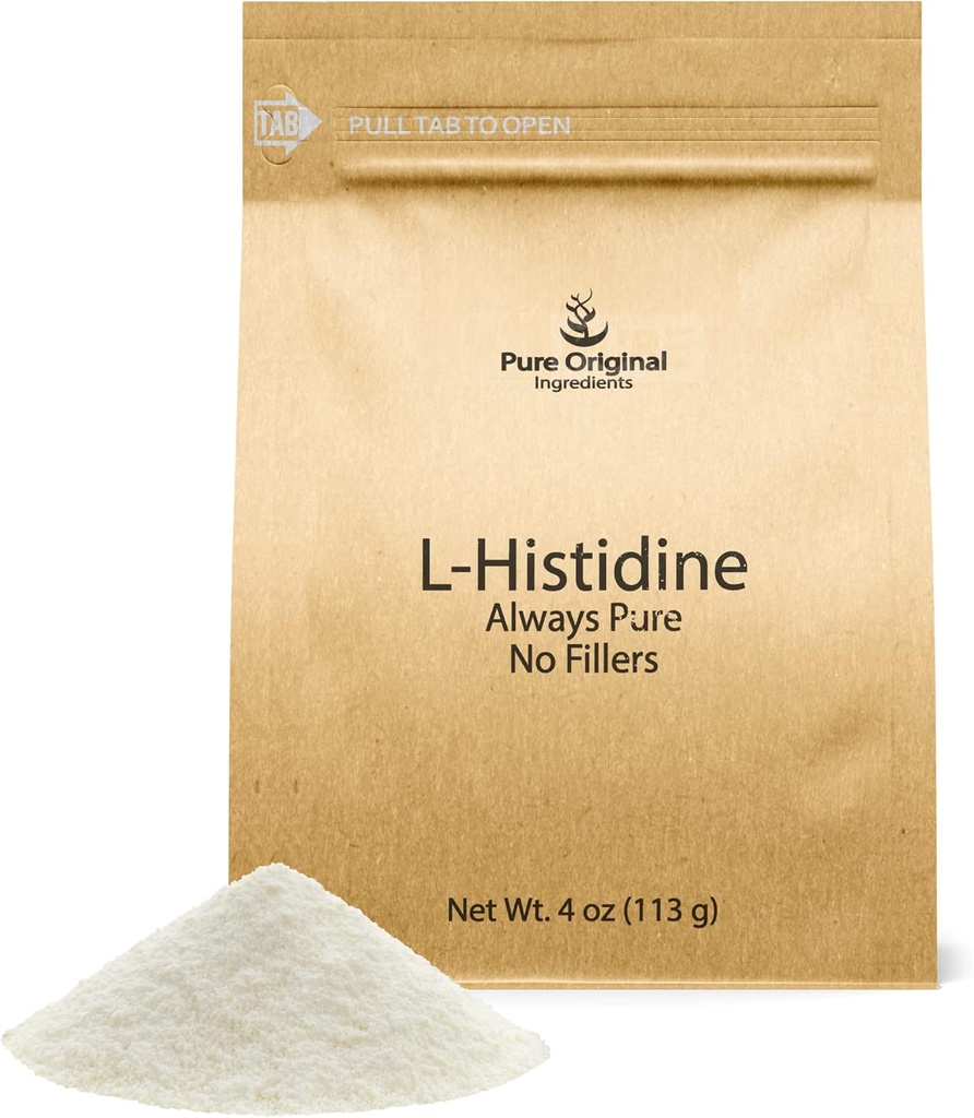 PURE ORIGINAL INGREDIENTS L-Histidine Powder 4 oz, Amino Acid Supplement, No Additives, Always Pure
