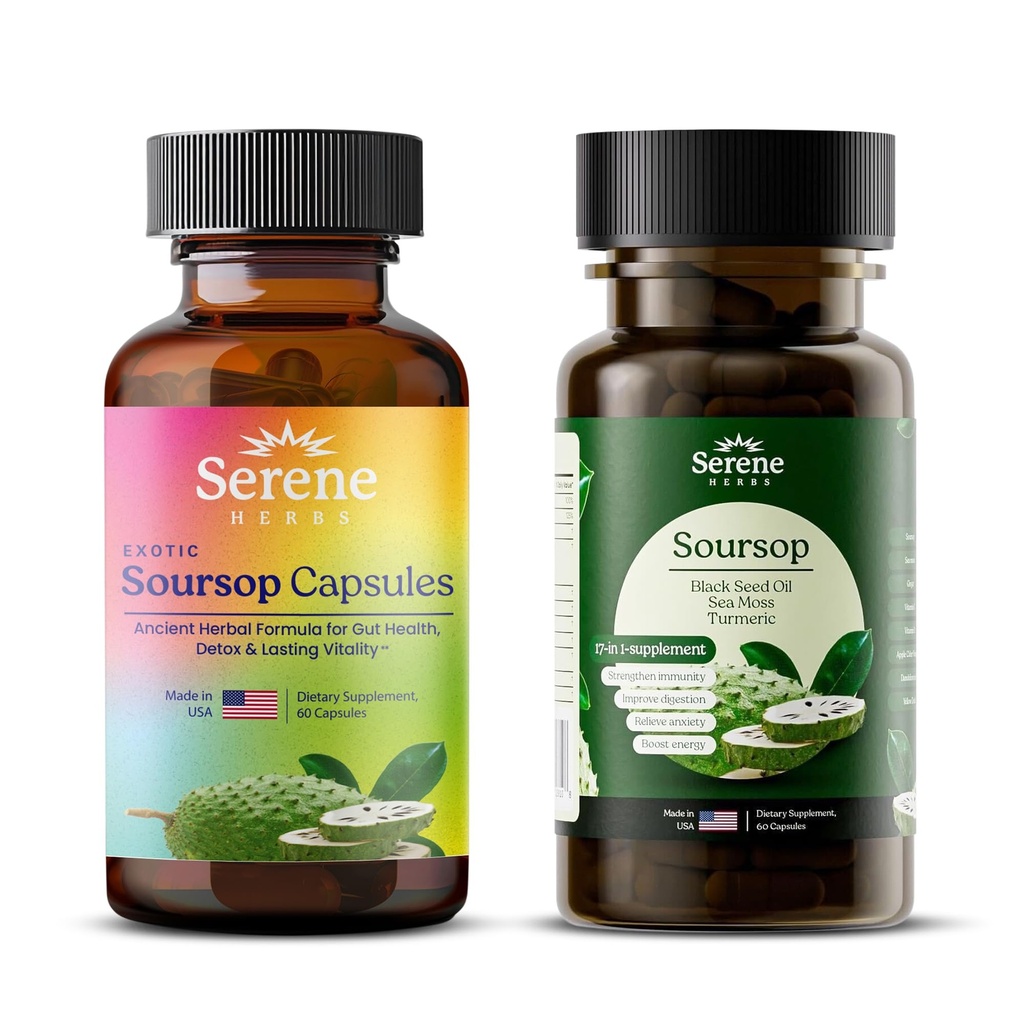Serene Herbs Cellular Detox Duo – Soursop Capsules + 17-1 Capsules