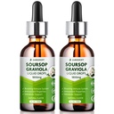 Soursop Bitters Extract Liquid Oil : Graviola Soursop Extract- Organic for Cell Support and Regeneration- Soursop Tincture Edible 2Fl oz x 2Pack