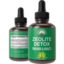 Zeolite Detox for Kids & Adults with Cilantro - Volcanic Mineral from Idaho USA - Zeolite Clinoptilolite Liquid Drops Gentle Cleanse Supplement with Vitamins B12 & D - Support Focus, Energy, Speech