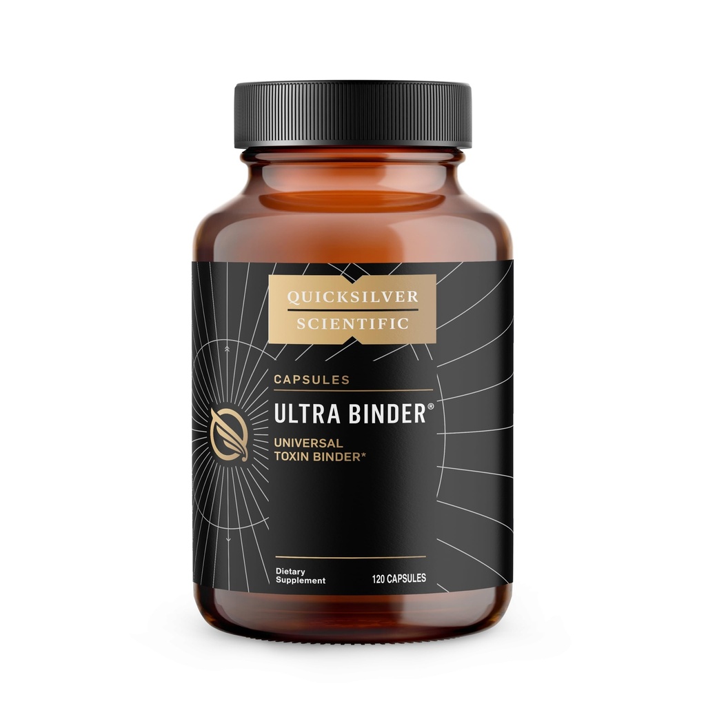Quicksilver Scientific Ultra Binder - Multi Toxin Binder with Bentonite Clay Powder, Zeolite Detox & Charcoal - Supplement for Gut Support & The Body's Toxin Removal Process (120 Capsules)
