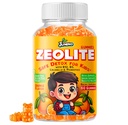 Zeolite Kids Detox Gummies - Total Body Cleanse Micronized Chewables Supplement with Chlorella - Orange Flavor Vegan Non-GMO Gluten-Free
