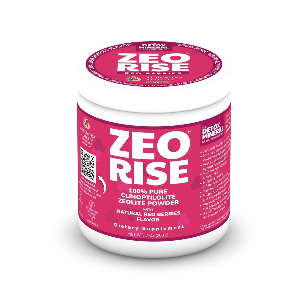 Zeolite Clinoptilolite Detox Powder 7oz (200g) | Full Body Cleanse, Support Gut Health, Immune & pH Balance | Dietary Supplement | Supports Natural Detox Process (Red Berries)