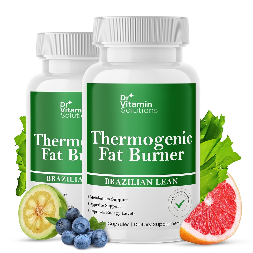 Brûleur de graisse thermogénique pour les femmes et les hommes - Suppresseur d'appétit pour la perte de poids - Comprend des extraits de thé vert pour le soulagement de la boule - Booster de métabolisme - Pack de 2