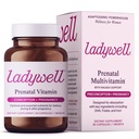 Ladywell Prénatal Multivitamine, grossesse et post-partum Ingrédients clés incluant DHA, Folate et Iron.