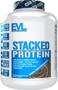 Évlution Nutrition Poudre de protéines empilées -Supporte la croissance, la force et la récupération musculaires - 25g Protéines, 6g BCAA, 5 grammes Glutamine + 3 grammes Leucine par portion -Sans gluten -5lb -Double chocolat riche