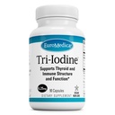 EuroMedica Tri-Iodine - Support Thyroid Health - Aids Hormone Balance with Molecular Iodine from Kelp - Features Potassium Iodide & Sodium Iodide - Brain & Energy Support - 6.25mg, 90 Capsules