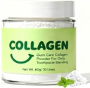 Collagen Powder for Gums, Collagen Powder for Teeth, with Hydroxyapatite, Daily Gumline Support for Smile Strengthening, Keep Firm, Reduced Sensitivity & Healthier, 60g/2.11oz