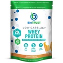 BioTrust Lite à faible teneur en glucides, 20 grammes d'isolat de protéines de lactosérum, 100 calories, enzymes digestives ProHydrolase, non OGM, exemptes de soja et de gluten, sans rBGH (14 portions) (crème d'orange)