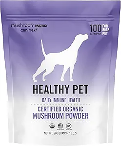 Om Mushroom Matrix Healthy Pet Mushroom Supplement, Supports Daily Functional Immune Support for Dogs & Cats, 200 Grams, 7.1 oz