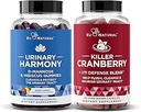 Supplément de tract urinaire Duo, Capsules de canneberge Killer & Harmonie urinaire Gummies - Mélanges UT Defense, D-mannose et Hibiscus + canneberge, écorce de pin, propolis et vitamine D, Ingrédients de force clinique