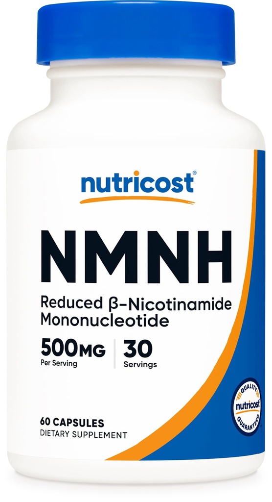 Nutricost NMNH Supplement (500mg) 60 Capsules - Reduced β-Nicotinamide Mononucleotide, Vegan, GMO-Free, Gluten-Free, 30 Servings