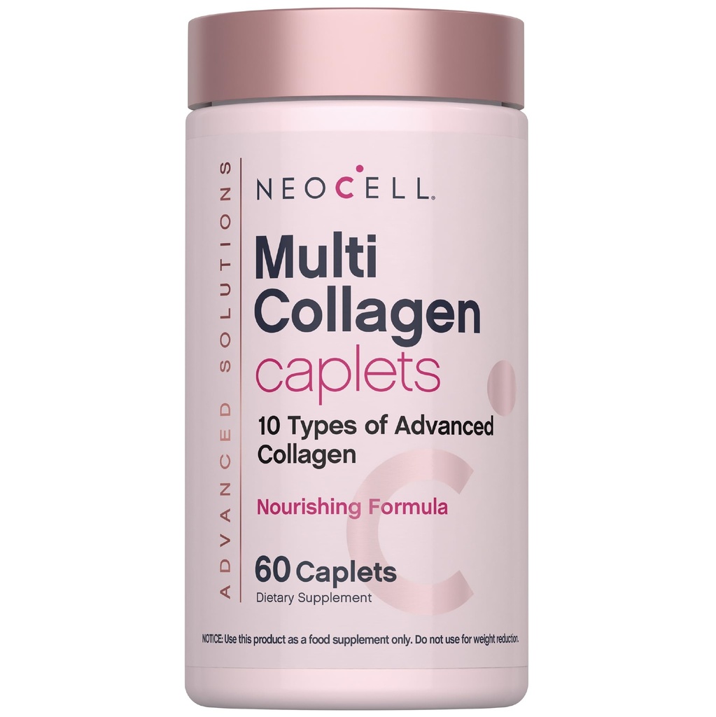 NeoCell Multi Collagen Peptides | 60 Caplets | Advanced Formula | Nourishing Formula | Hair, Skin, & Nails Supplement