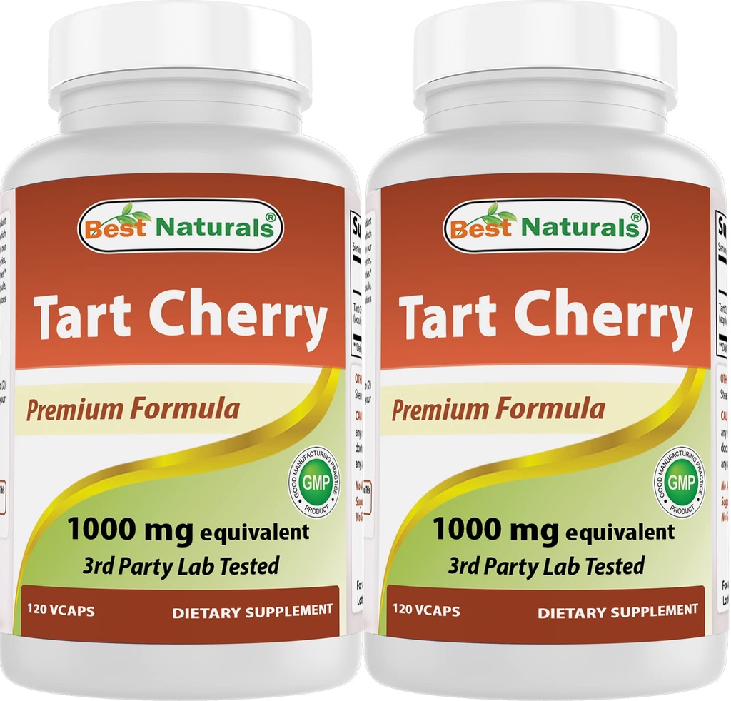 Meilleur extrait de cerise à tart naturel 1000 mg 120 Capsules (120 Nombre (paquet de 2))