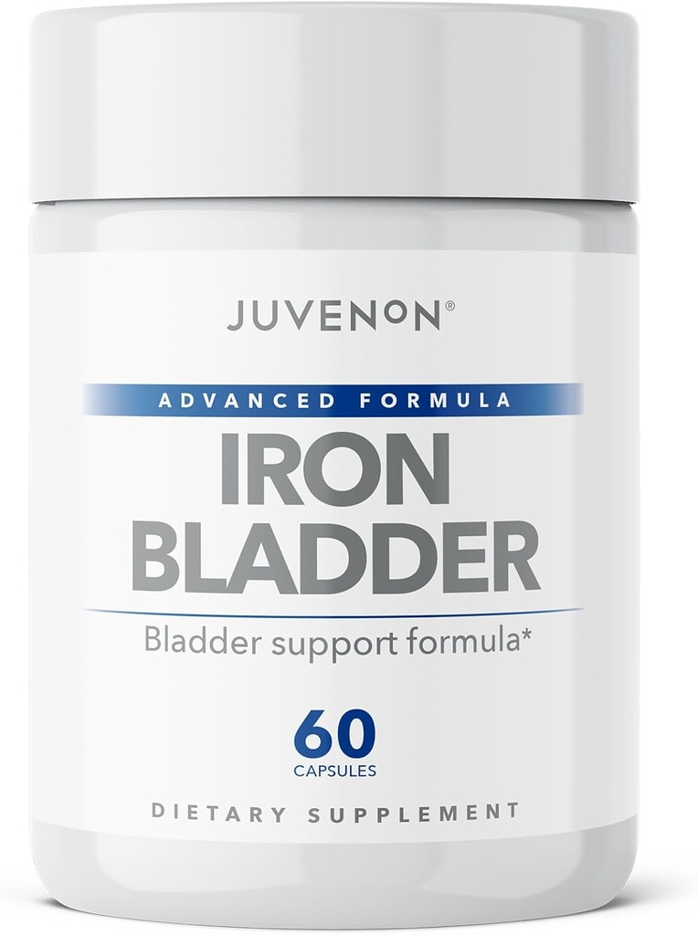 Juvenon Iron Bladder - Supplément à base de plantes pour une fonction saine Bladder - Soutien à l'incontinence avec extrait de graines de citrouille, extrait de soja Germ, Saw Palmetto
