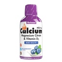 Bluebonnet Nutrition Citrate de calcium liquide Citrate de magnésium, vitamine D3, santé des os, sans gluten, sans soja, sans lait, casher, 32 portions, saveur de bleuet, 16 fl Oz (paquet de 1)