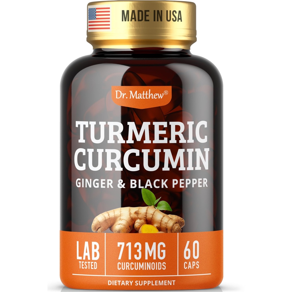 Turmeric Curcumin with Black Pepper. Turmeric and Ginger Supplement. 15X High Potency & Absorption Turmeric Capsules. Turmeric Curcumin Supplements 1000mg. Curcuma Capsules. Joint Support, 60 Pills.