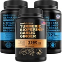 MEDCHOICE Turmeric & Ginger (120ct) et Cerveau Nootropique (120ct) Supplément Bundle - Wellness Duo pour le soutien des articulations, de la digestion, du cerveau et de l'humeur - végétalien, non OGM, sans gluten