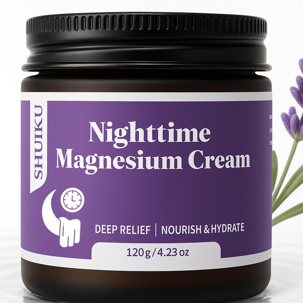 Magnesium Lotion for Sleep & Calm, Topical Magnesium Cream for Relaxation, Nightly Calm, Better Sleep, and for Leg Cramps & Pain