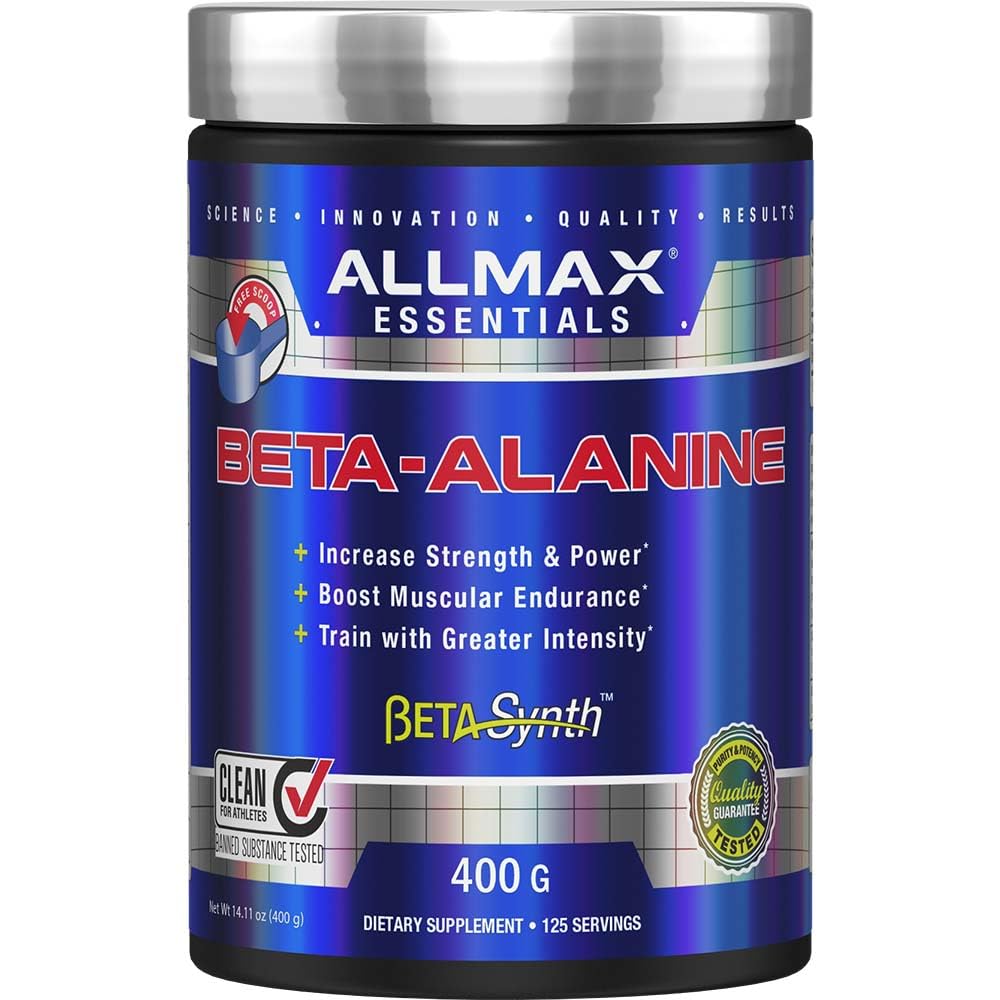 ALLMAX Nutrition Poudre bêta-alanine, Enhancer de performance pour la force et l'endurance, 400g (14.11 oz)