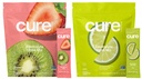 Cure Hydration Bundle | Plant-Based Electrolyte Drink Mix | No Added Sugar | FSA-HSA | Dehydration Relief Powder Made with Coconut Water | Vegan | 28 Packets - Strawberry Kiwi & Lime