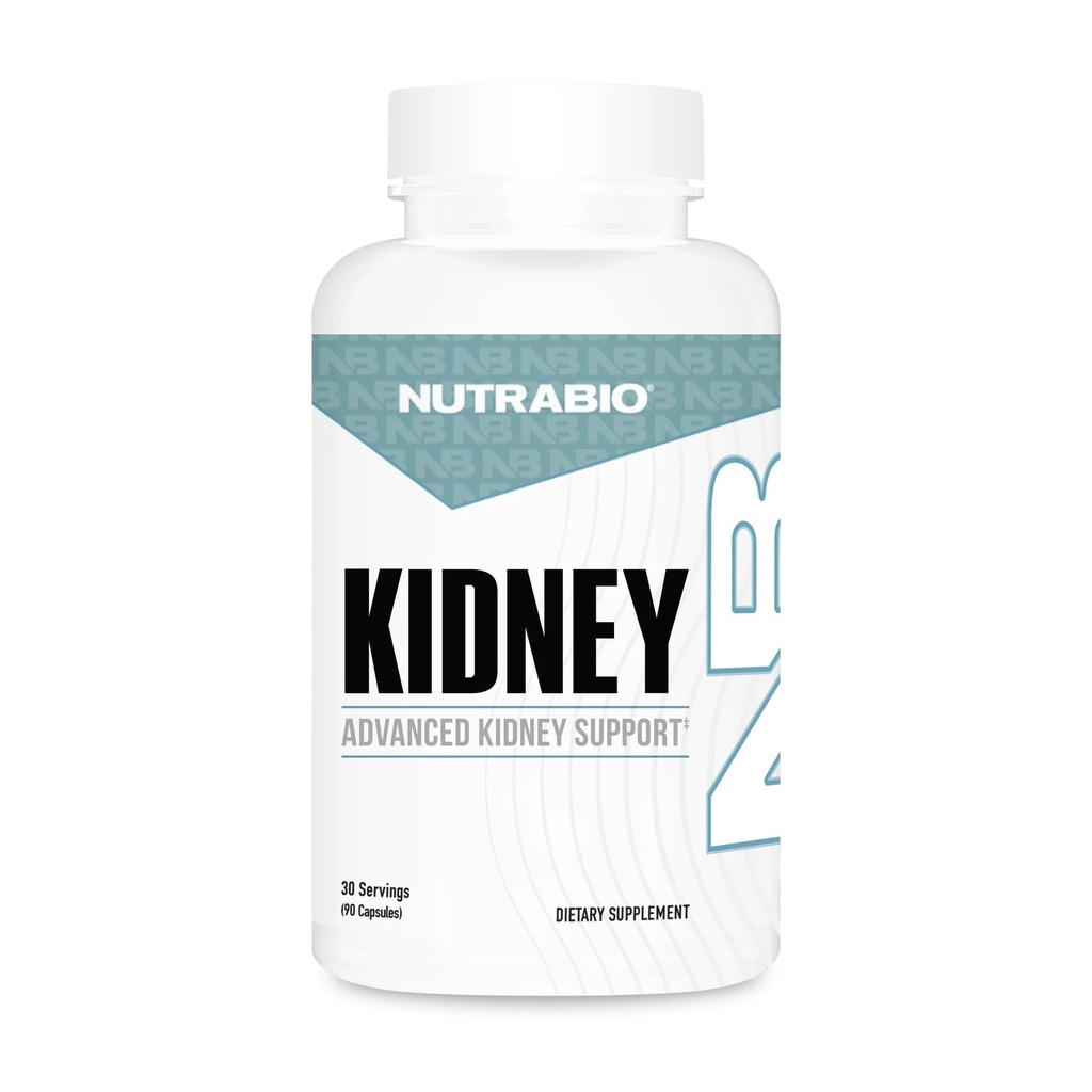 NutraBio Advanced Kidney Support Supplement- Kidney Cleanse Detox & Repair, Health Supplement- 30 Servings- 90 Capsules